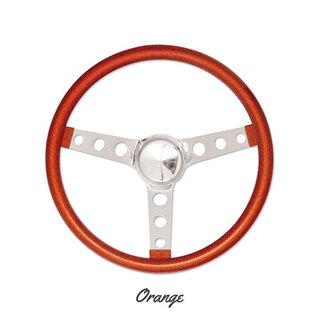 Mooneyes 13.5" California Metal Flake: 3-Hole Spoke Steering Wheel
