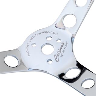 Mooneyes 13.5" California Metal Flake: 3-Hole Spoke Steering Wheel