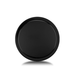 Lecarra Horn Button, Billet Aluminum, Single Contact, Smooth, Black for MK 4/9 Wheels - 3227