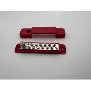 Affordable Street Rods Power Distribution Block - 12 Circuit - RED