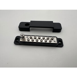 Affordable Street Rods Ground Distribution Block - 12 Circuit - BLACK