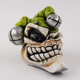 thumbnail interactive-video image 1 of Skull Shift Knob – Hot Rat Street Rod Goth Human Punk Skeleton – Made In USA #10 1 of 4