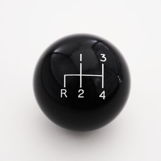Affordable Street Rods Shift Pattern - 4RDL - Black  Knob with White Engraving