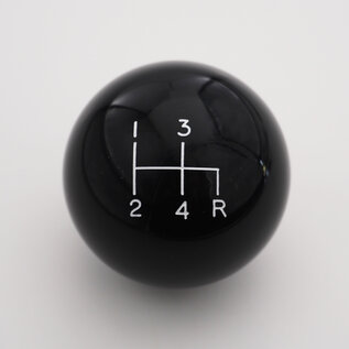 Affordable Street Rods Shift Pattern - 4RDR - Black Knob with White Engraving