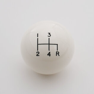 Affordable Street Rods Shift Pattern - 4RDR - White Knob with Black Engraving