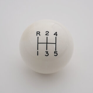 Affordable Street Rods Shift Pattern - 5RUL - White Knob with Black Engraving