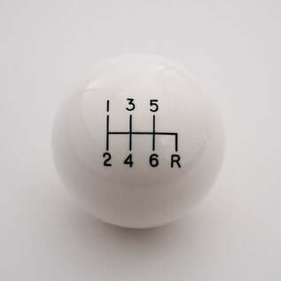 Affordable Street Rods Shift Pattern - 6RDR - White Knob with Black Engraving