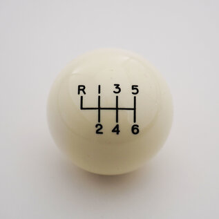 Affordable Street Rods Shift Pattern - 6RUL - White Knob with Black Engraving