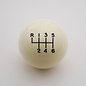 Affordable Street Rods Shift Pattern - 6RUL - White Knob with Black Engraving
