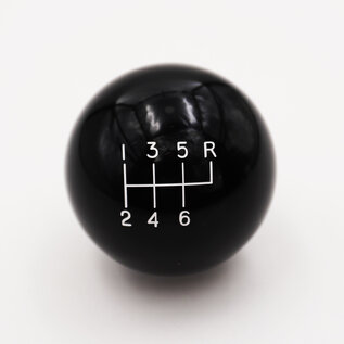 Affordable Street Rods Shift Pattern - 6RUR - Black Knob with White Engraving
