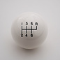 Affordable Street Rods Shift Pattern - 6RUR - White Knob with Black Engraving