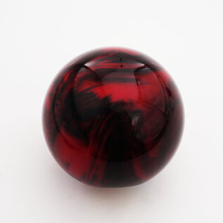 Affordable Street Rods Red & Black Marbleized Shift Knob Ball - 2 1/8" diameter ball with 16 mm brass insert