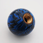 Affordable Street Rods Blue & Black Marbleized Shift Knob Ball - 2 1/8" diameter ball with 16 mm brass insert