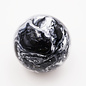 Affordable Street Rods White & Black Marbleized Shift Knob Ball - 2 1/8" diameter ball with 16 mm brass insert