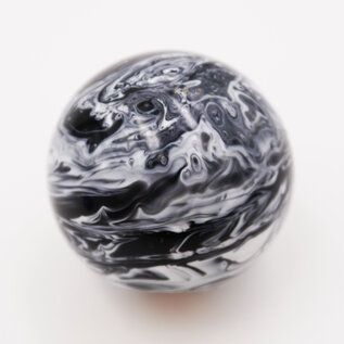 Affordable Street Rods White & Black Marbleized Shift Knob Ball - 2 1/8" diameter ball with 16 mm brass insert