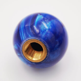 Affordable Street Rods Blue Pearl Shift Knob Ball - 2 1/8" diameter ball with 16 mm brass insert