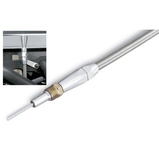 Lokar Flexible Engine Dipsticks for Ford 351 Windsor V8 - Screw Into Pan 5/8"-18