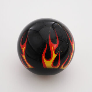 Affordable Street Rods Flames on Black Shift Knob - 2 1/8" knob with a 16mm x 1.50 brass insert