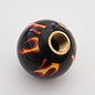 Affordable Street Rods Flames on Black Shift Knob - 2 1/8" knob with a 16mm x 1.50 brass insert