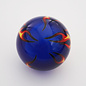 Affordable Street Rods Flames on Blue Transparent Shift Knob - 2 1/8" knob with a 16mm x 1.50 brass insert