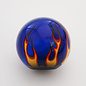 Affordable Street Rods Flames on Blue Transparent Shift Knob - 2 1/8" knob with a 16mm x 1.50 brass insert