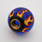 Affordable Street Rods Flames on Blue Transparent Shift Knob - 2 1/8" knob with a 16mm x 1.50 brass insert