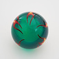 Affordable Street Rods Flames on Green Transparent Shift Knob - 2 1/8" knob with a 16mm x 1.50 brass insert