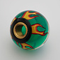 Affordable Street Rods Flames on Green Transparent Shift Knob - 2 1/8" knob with a 16mm x 1.50 brass insert