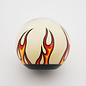 Affordable Street Rods Flames on Ivory Shift Knob - 2 1/8" knob with a 16mm x 1.50 brass insert