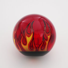 Affordable Street Rods Flames on Red Transparent Shift Knob