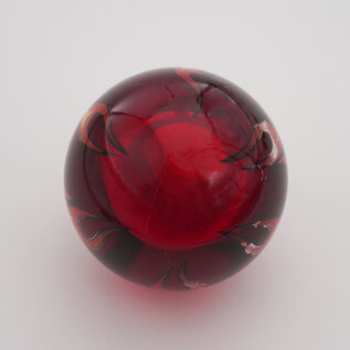 Affordable Street Rods Flames on Red Transparent Shift Knob - 2 1/8" knob with a 16mm x 1.50 brass insert