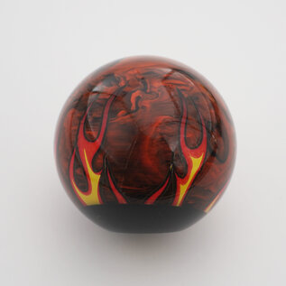 Affordable Street Rods Flames on Smokey Orange Shift Knob - 2 1/8" knob with a 16mm x 1.50 brass insert