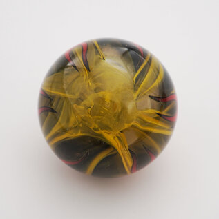 Affordable Street Rods Flames on Smokey Yellow Shift Knob - 2 1/8" knob with a 16mm x 1.50 brass insert