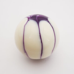 Affordable Street Rods Splash of Purple on White Shift Knob - 2 1/8" knob with a 16mm x 1.50 brass insert