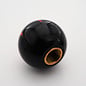 Affordable Street Rods Splash of Red on Black Shift Knob - 2 1/8" knob with a 16mm x 1.50 brass insert