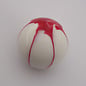 Affordable Street Rods Splash of Red on White Shift Knob - 2 1/8" knob with a 16mm x 1.50 brass insert