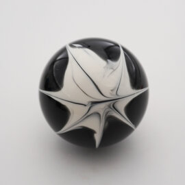 Affordable Street Rods Splash of White on Black Shift Knob