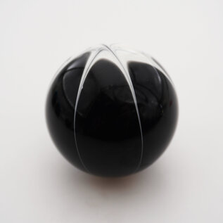 Affordable Street Rods Splash of White on Black Shift Knob - 2 1/8" knob with a 16mm x 1.50 brass insert