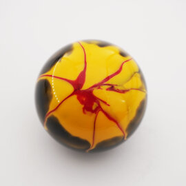 Affordable Street Rods Splash of Yellow & Red on Black Shift Knob