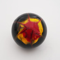 Affordable Street Rods Splash of Yellow & Red on Black Shift Knob - 2 1/8" knob with a 16mm x 1.50 brass insert