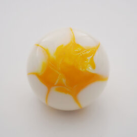 Affordable Street Rods Splash of Yellow on White Shift Knob