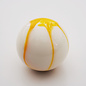 Affordable Street Rods Splash of Yellow on White Shift Knob - 2 1/8" knob with a 16mm x 1.50 brass insert