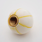 Affordable Street Rods Splash of Yellow on White Shift Knob - 2 1/8" knob with a 16mm x 1.50 brass insert