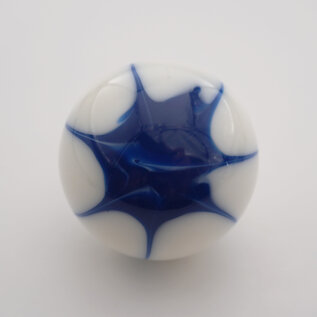 Affordable Street Rods Splash of Blue on White Shift Knob - 2 1/8" knob with a 16mm x 1.50 brass insert