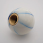 Affordable Street Rods Splash of Blue on White Shift Knob - 2 1/8" knob with a 16mm x 1.50 brass insert