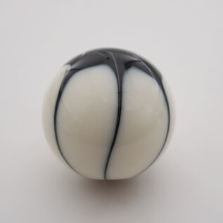 Affordable Street Rods Splash of Black on White Shift Knob - 2 1/8" knob with a 16mm x 1.50 brass insert