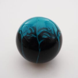 Affordable Street Rods Splash of Aqua on Black Shift Knob