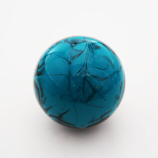 Affordable Street Rods Splash of Aqua on Black Shift Knob - 2 1/8" knob with a 16mm x 1.50 brass insert