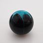 Affordable Street Rods Splash of Aqua on Black Shift Knob - 2 1/8" knob with a 16mm x 1.50 brass insert