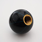 Affordable Street Rods Splash of Aqua on Black Shift Knob - 2 1/8" knob with a 16mm x 1.50 brass insert